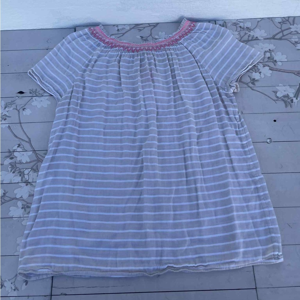 Vineyard Vines Gray and Pink Striped Blouse - Picture 4 of 7